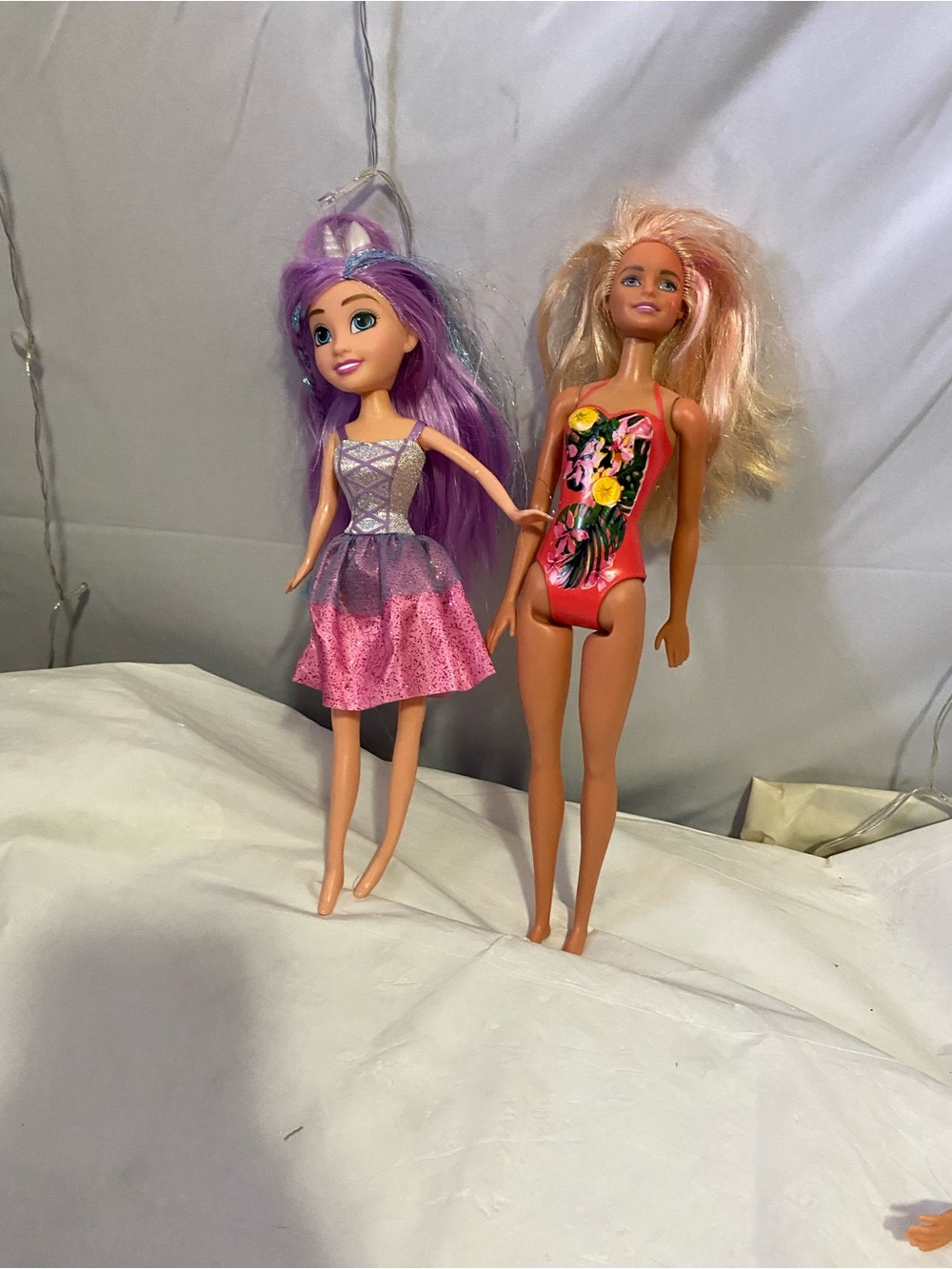 Barbie Dolls with Purple Hair & Pink Outfit